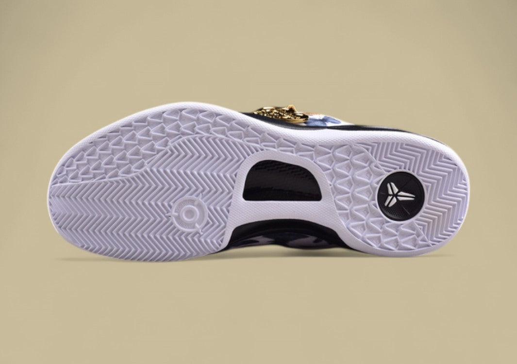 Nike Kobe "Mambacita" White Metallic Gold Black Tribute Edition Low-Top Basketball Shoe Honoring Gigi Bryant