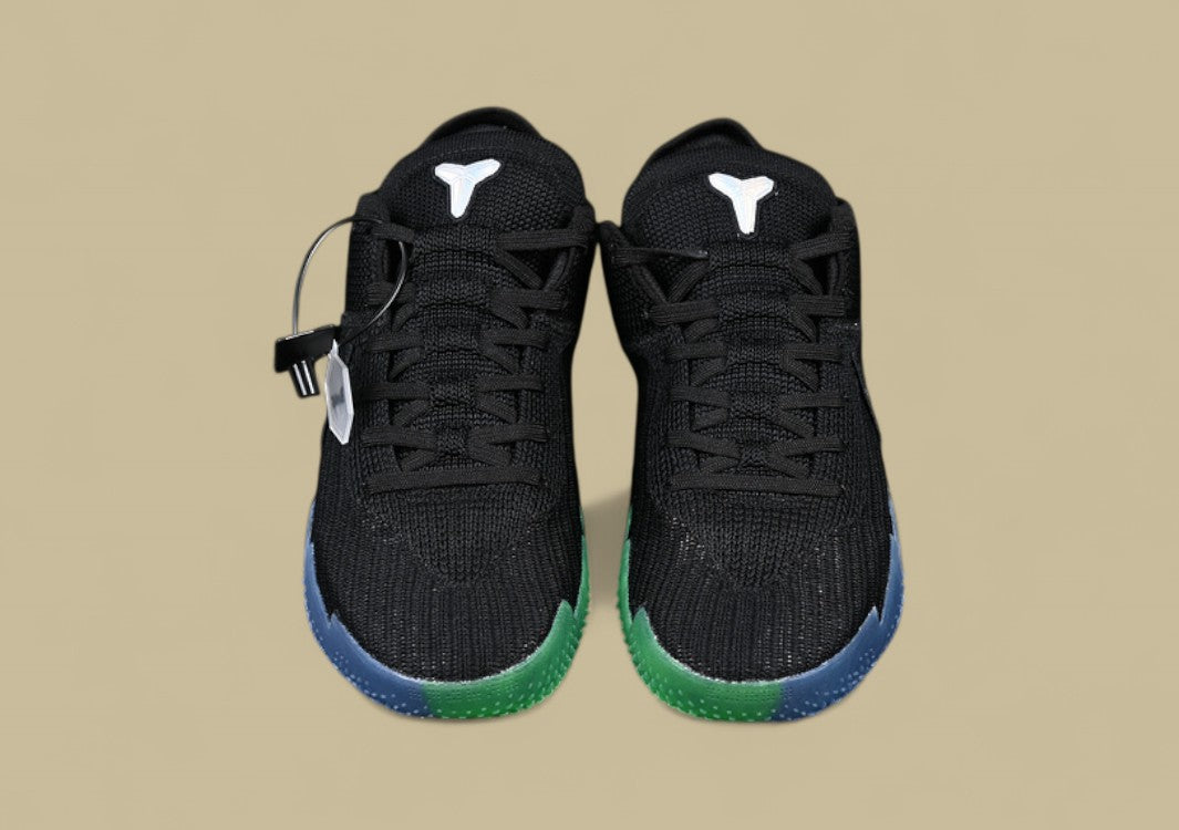 Nike Kobe Nxt 360 Mamba Day Black Coral-stardust Holographic Swoosh With Icy Blue Sole