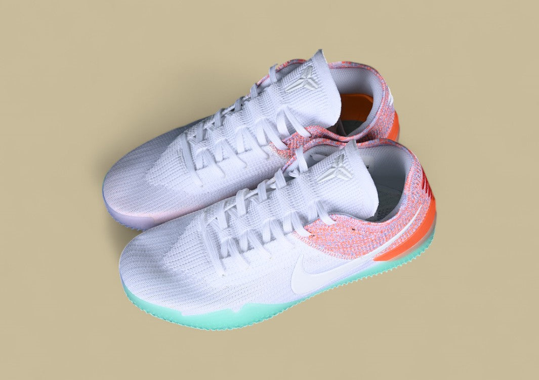 Nike Kobe Nxt 360 Pink Green White Orange Gradient Sole With Bright Flyknit Low-top Design
