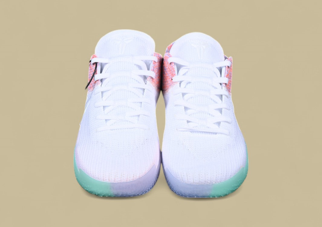 Nike Kobe Nxt 360 Pink Green White Orange Gradient Sole With Bright Flyknit Low-top Design