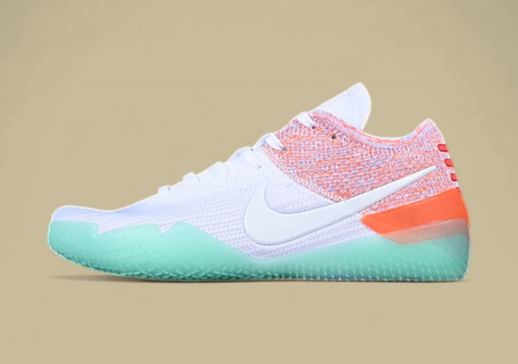 Nike Kobe Nxt 360 Pink Green White Orange Gradient Sole With Bright Flyknit Low-top Design