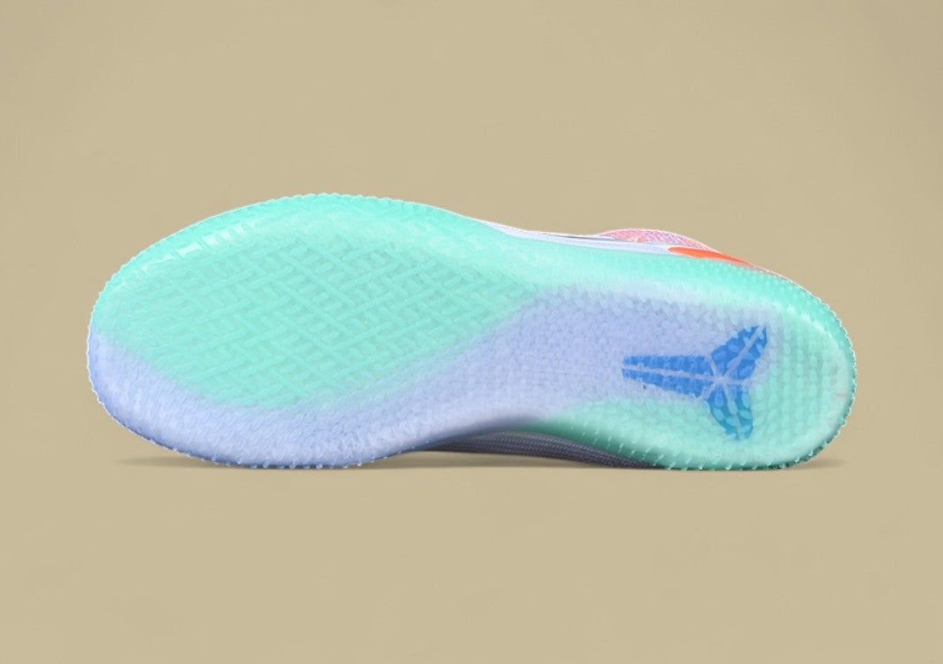 Nike Kobe Nxt 360 Pink Green White Orange Gradient Sole With Bright Flyknit Low-top Design