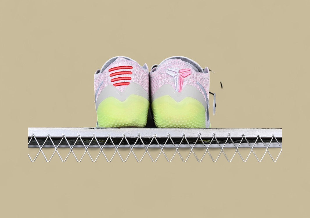 Nike Kobe Nxt 360 Pink Red Grey Green Flyknit Upper With Glow Sole and Futuristic Build