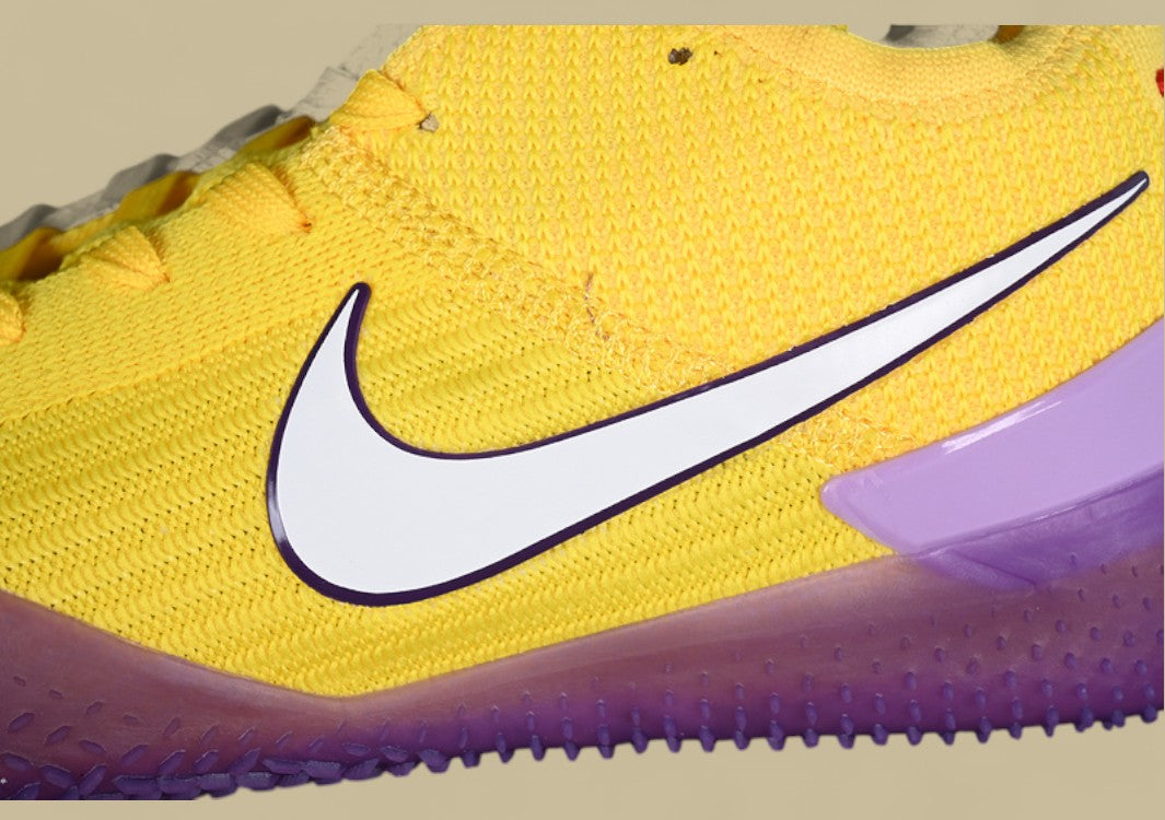 Nike Kobe Nxt 360 Purple Yellow White Red Bold Flyknit Build With Vibrant Gradient Sole
