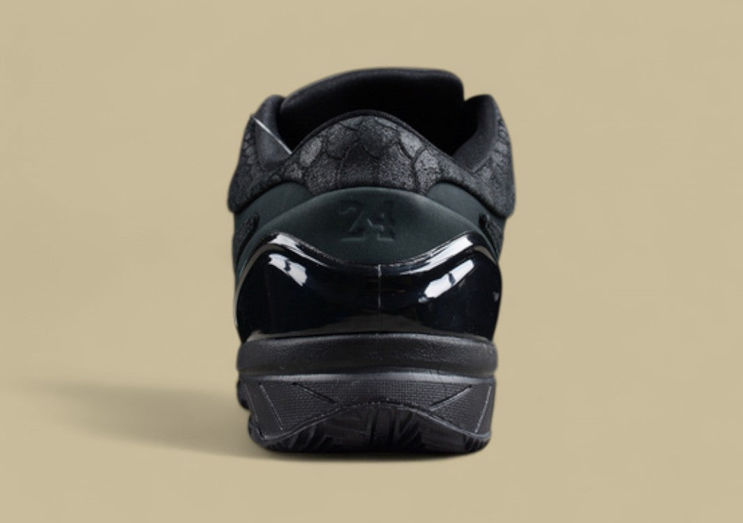 Nike Kobe Protro Black Mamba All-black Basketball Shoes With Snakeskin Texture Detailing