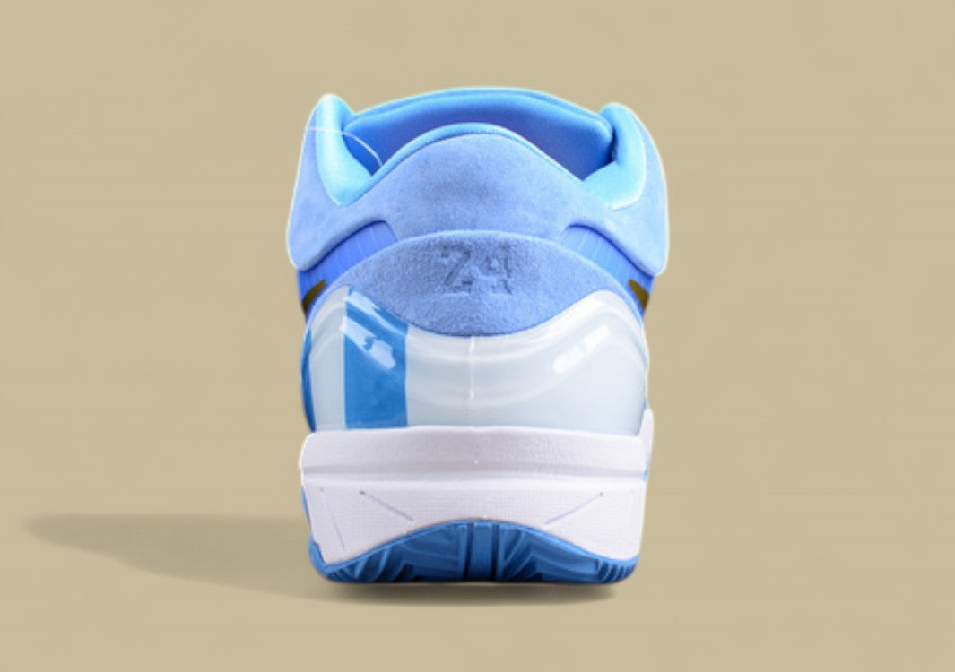 Nike Kobe Protro Blue White Gold Sleek Low-top With Bold Blue Upper and Gold Swoosh