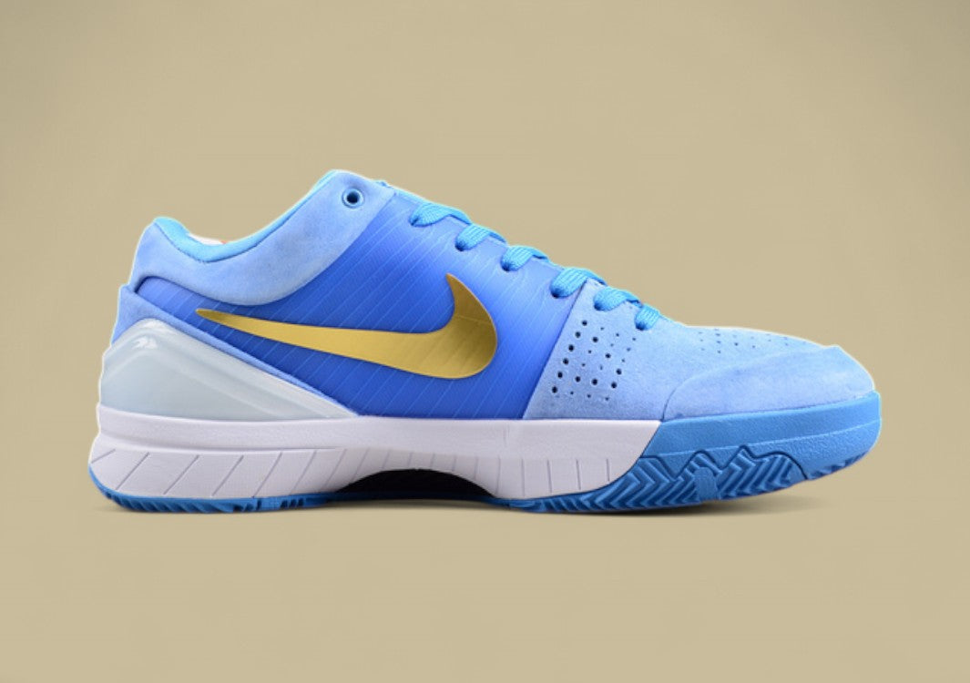 Nike Kobe Protro Blue White Gold Sleek Low-top With Bold Blue Upper and Gold Swoosh