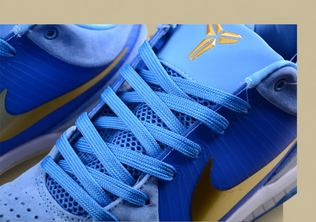 Nike Kobe Protro Blue White Gold Sleek Low-top With Bold Blue Upper and Gold Swoosh