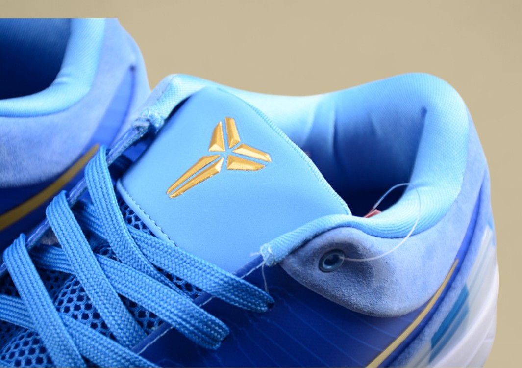 Nike Kobe Protro Blue White Gold Sleek Low-top With Bold Blue Upper and Gold Swoosh