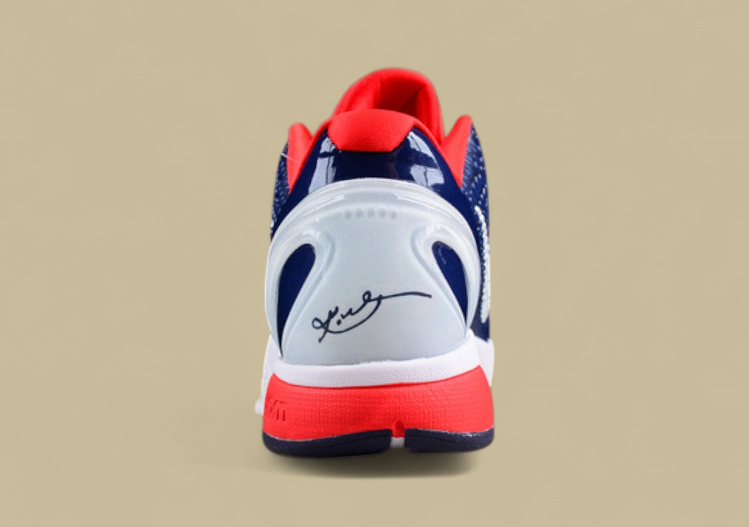 Nike Kobe Protro Blue White Red Scaled Texture Basketball Shoes With Patriotic Color Blocking