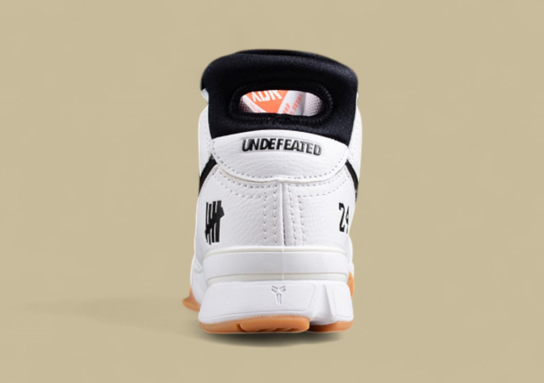 Nike Kobe Protro White black brown Retro Mid-top Design With Undefeated Branding & Gum Sole
