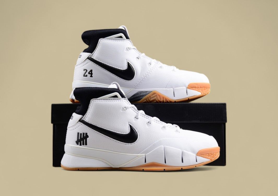 Nike Kobe Protro White black brown Retro Mid-top Design With Undefeated Branding & Gum Sole
