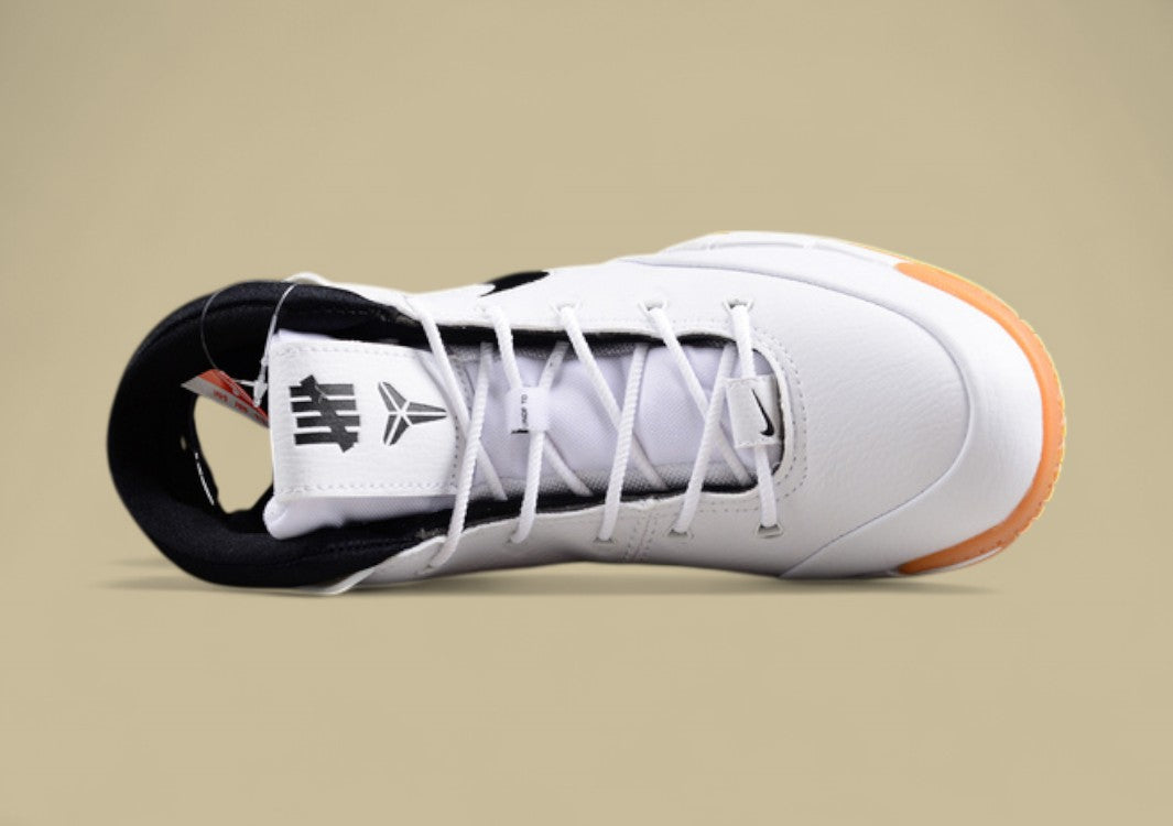 Nike Kobe Protro White black brown Retro Mid-top Design With Undefeated Branding & Gum Sole