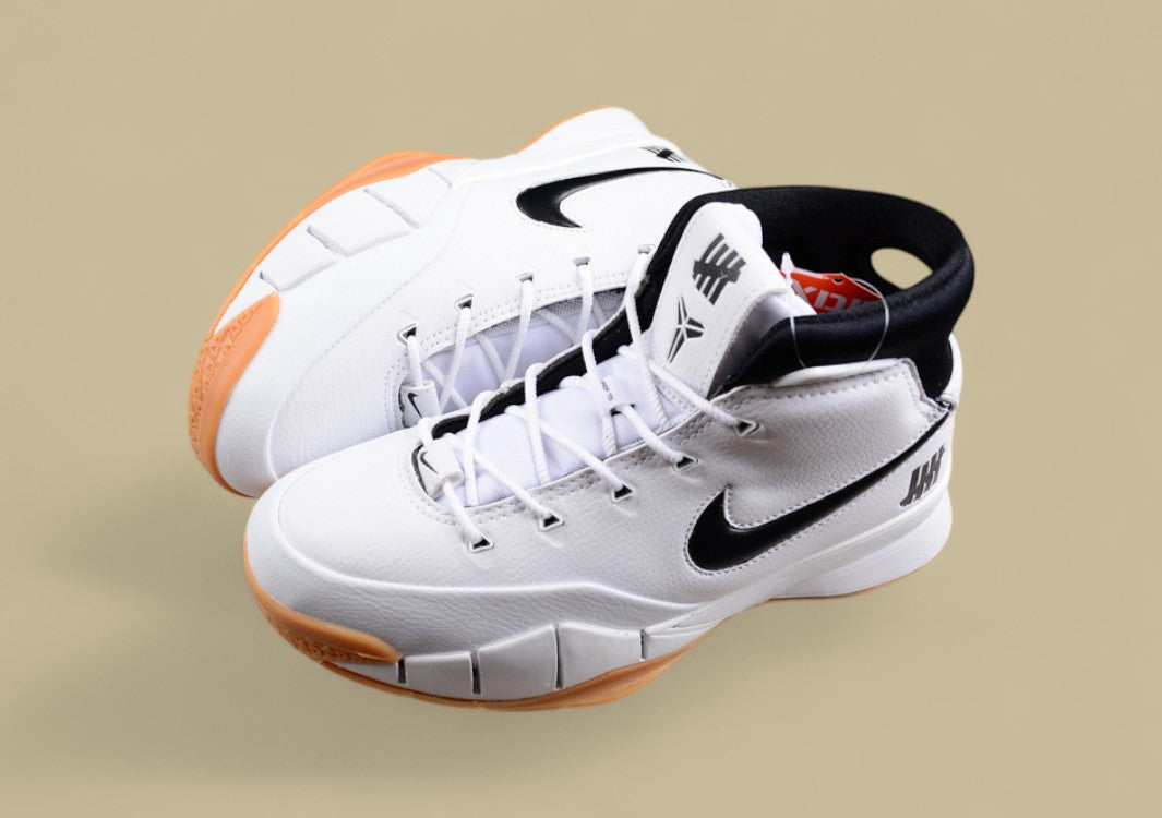 Nike Kobe Protro White black brown Retro Mid-top Design With Undefeated Branding & Gum Sole