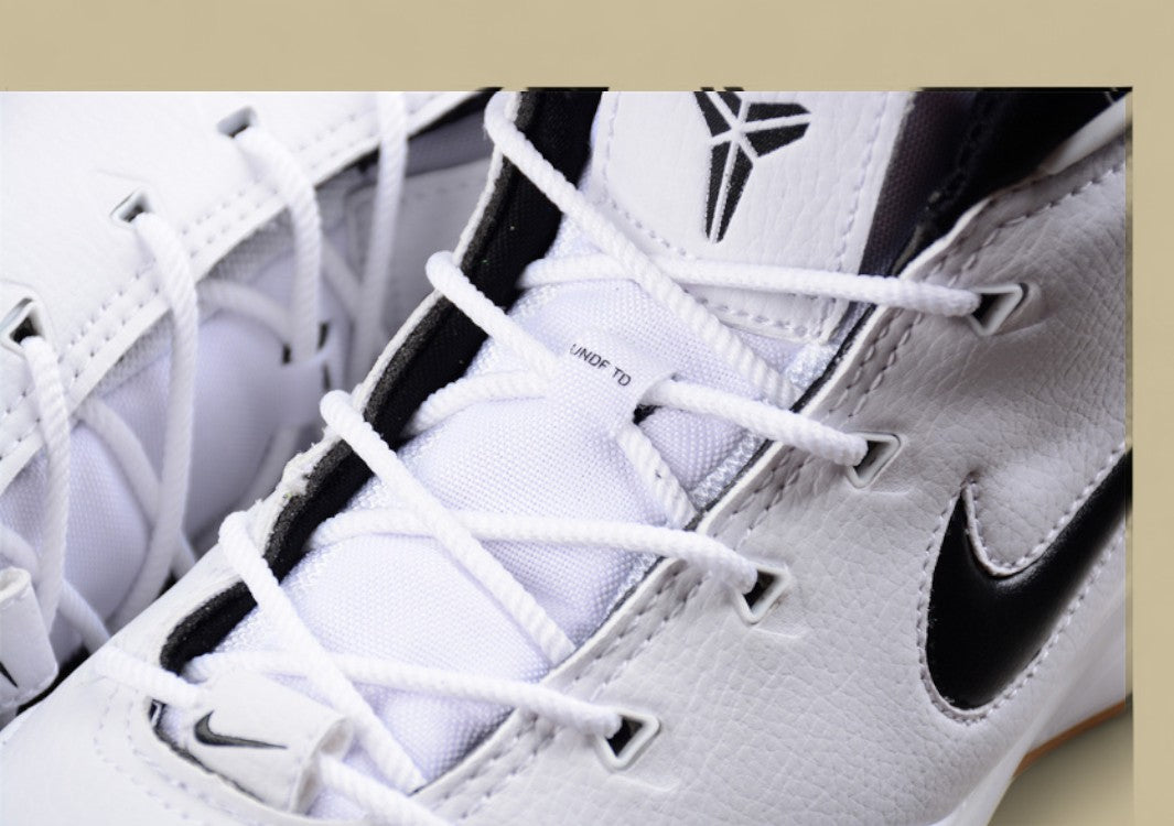 Nike Kobe Protro White black brown Retro Mid-top Design With Undefeated Branding & Gum Sole