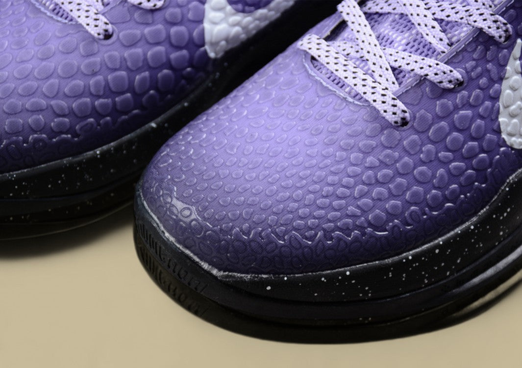 Nike Kobe Protro Eybl White Purple Black Speckled Midsole & Textured Upper With Bold Swoosh