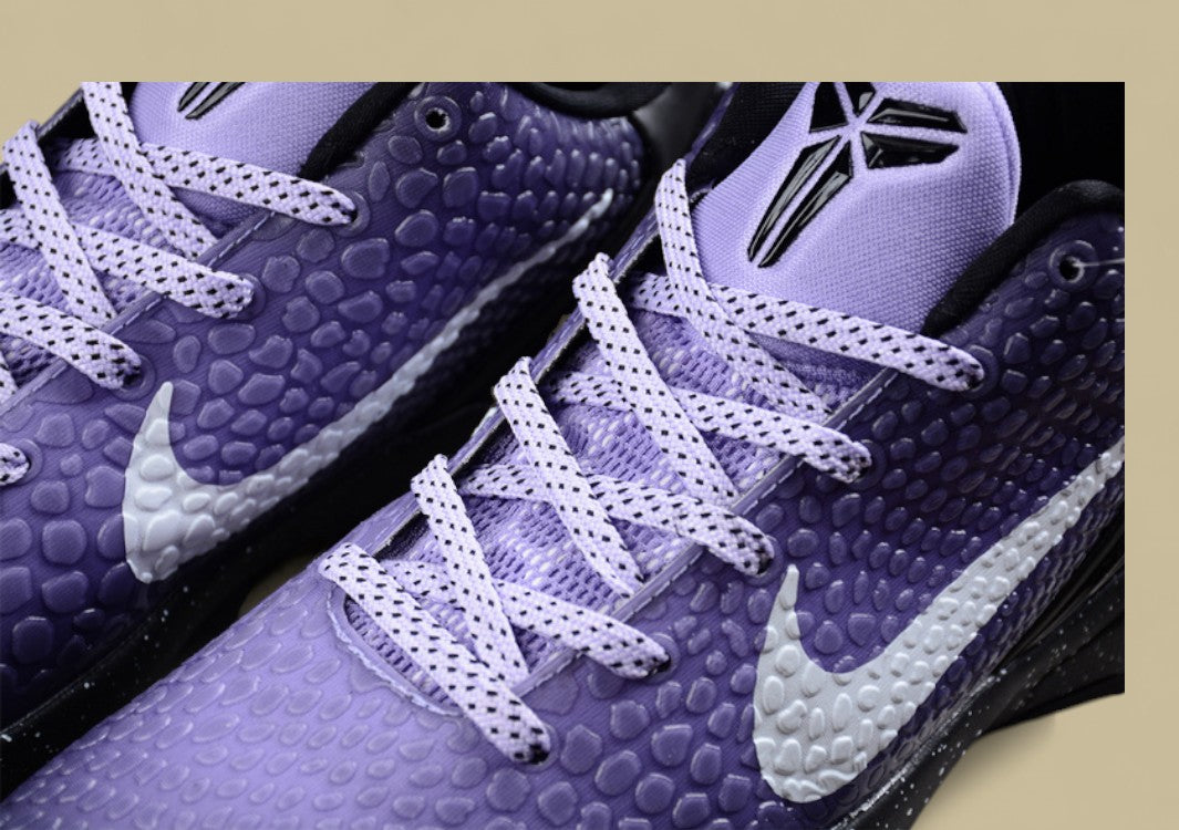 Nike Kobe Protro Eybl White Purple Black Speckled Midsole & Textured Upper With Bold Swoosh