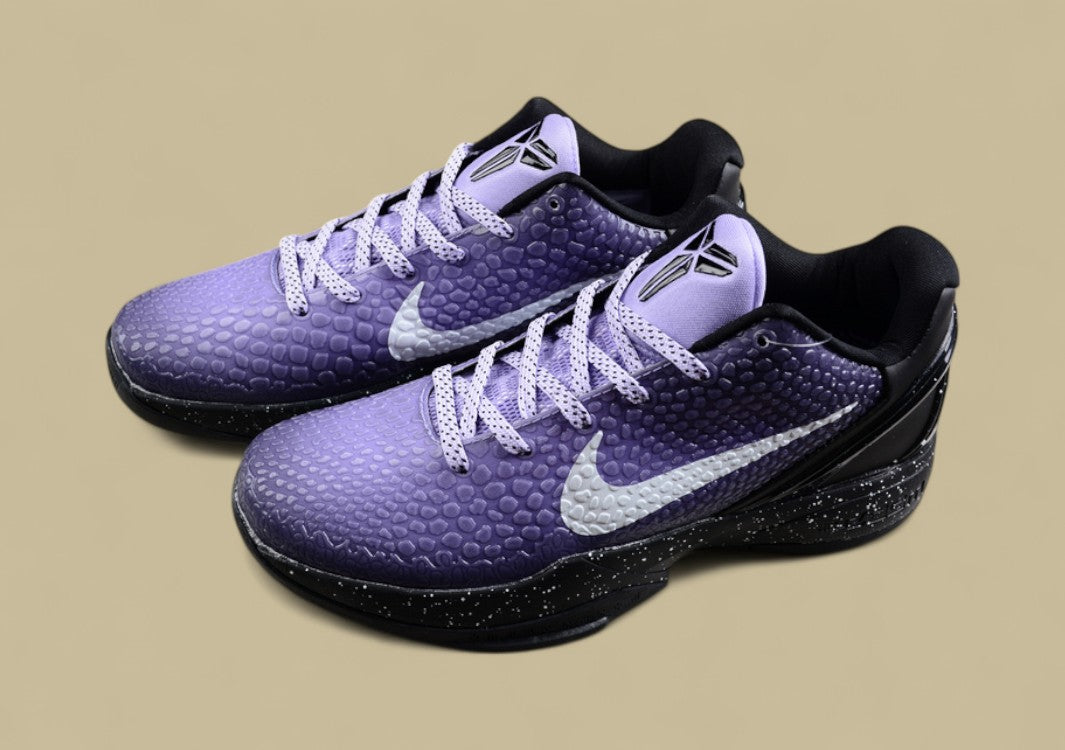 Nike Kobe Protro Eybl White Purple Black Speckled Midsole & Textured Upper With Bold Swoosh