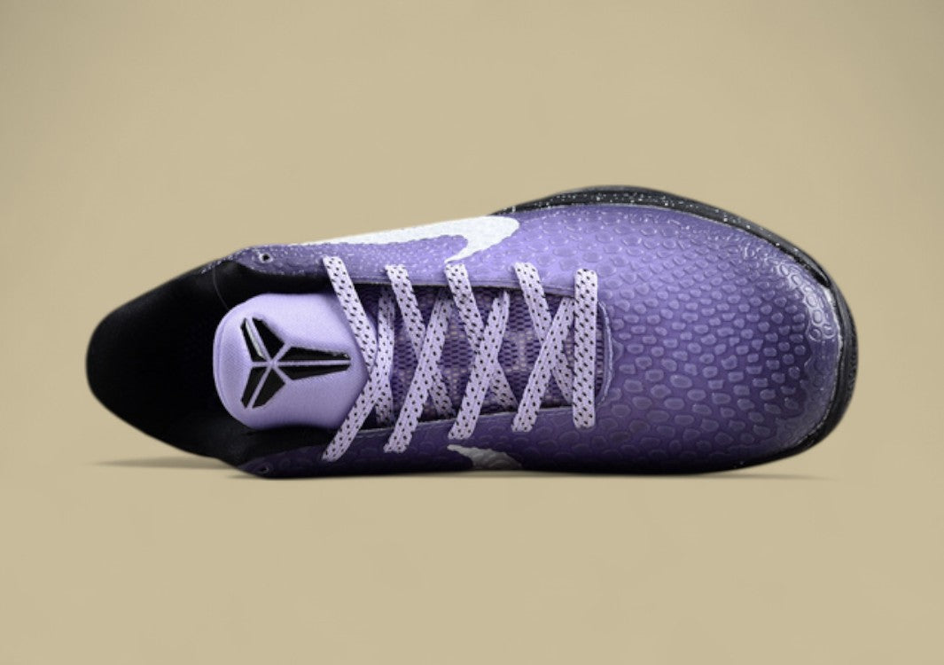 Nike Kobe Protro Eybl White Purple Black Speckled Midsole & Textured Upper With Bold Swoosh