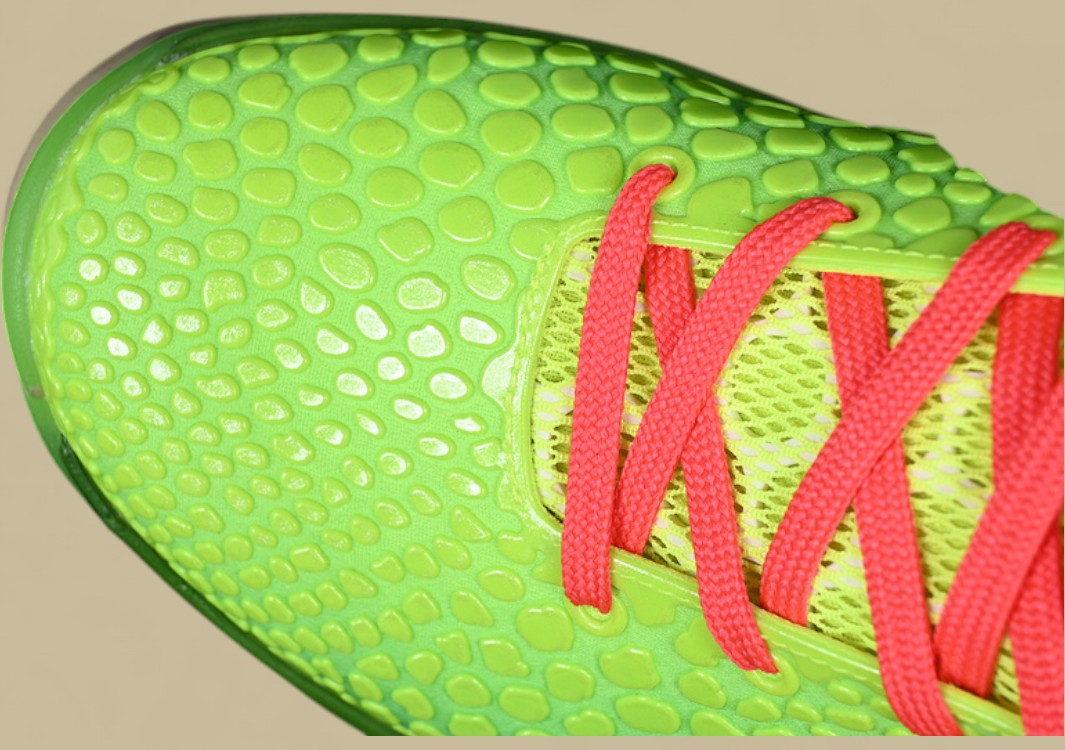 Nike Kobe Protro Green Apple Volt Crimson Black Bold “grinch” Look With Glossy Snakeskin Upper