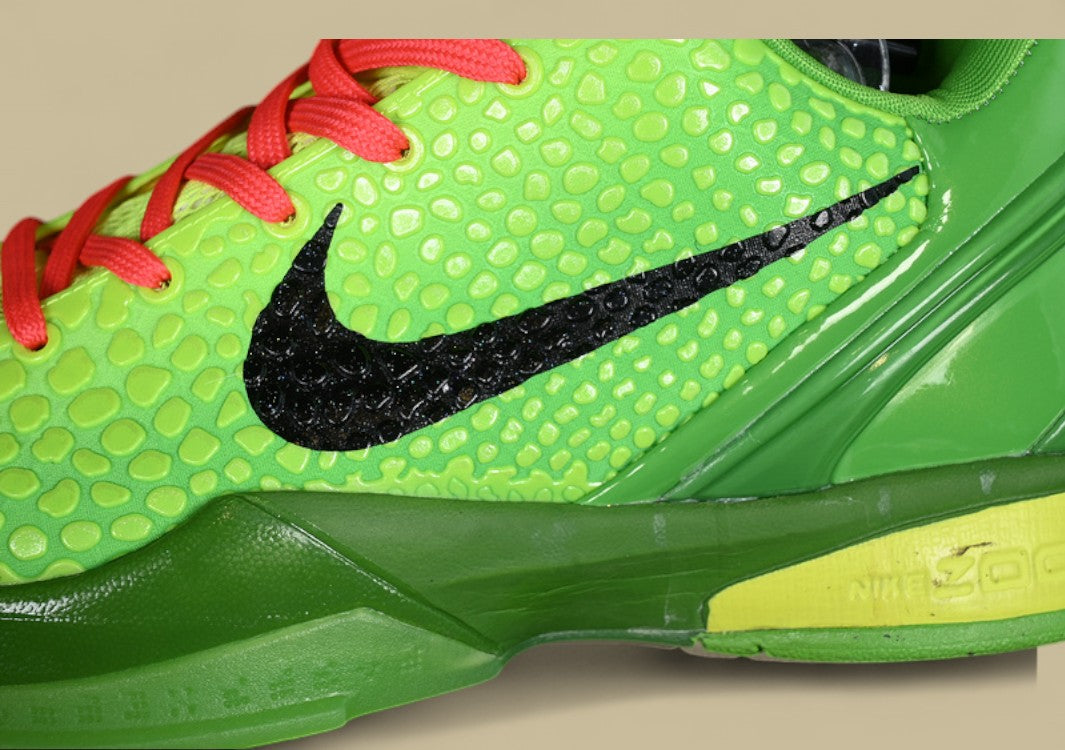 Nike Kobe Protro Green Apple Volt Crimson Black Bold “grinch” Look With Glossy Snakeskin Upper
