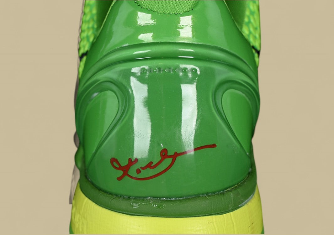 Nike Kobe Protro Green Apple Volt Crimson Black Bold “grinch” Look With Glossy Snakeskin Upper