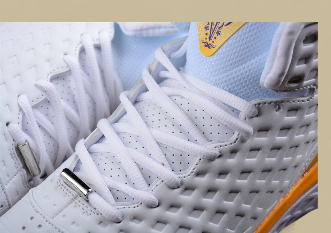 Nike Kobe Protro Mvp White Gold purple Grid Cage Design With Classic Lakers Color Blocking