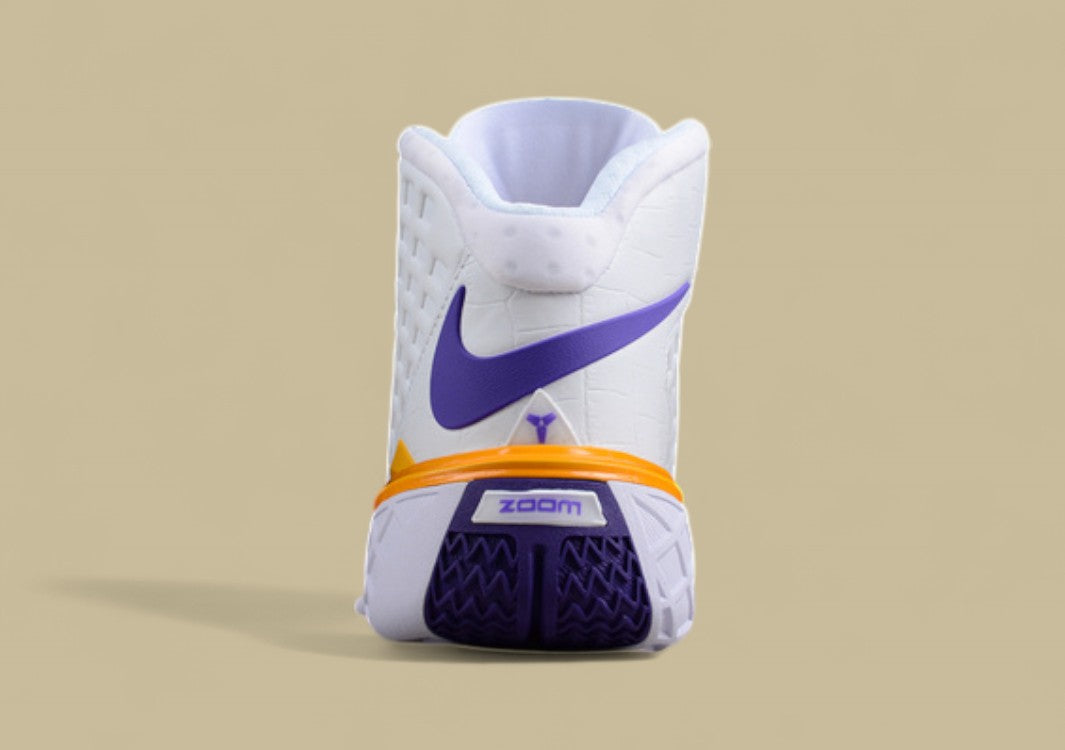 Nike Kobe Protro Mvp White Gold purple Grid Cage Design With Classic Lakers Color Blocking