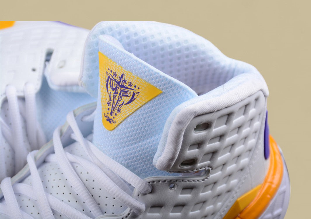 Nike Kobe Protro Mvp White Gold purple Grid Cage Design With Classic Lakers Color Blocking