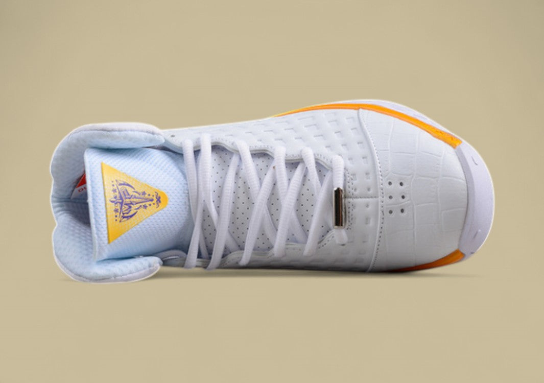 Nike Kobe Protro Mvp White Gold purple Grid Cage Design With Classic Lakers Color Blocking