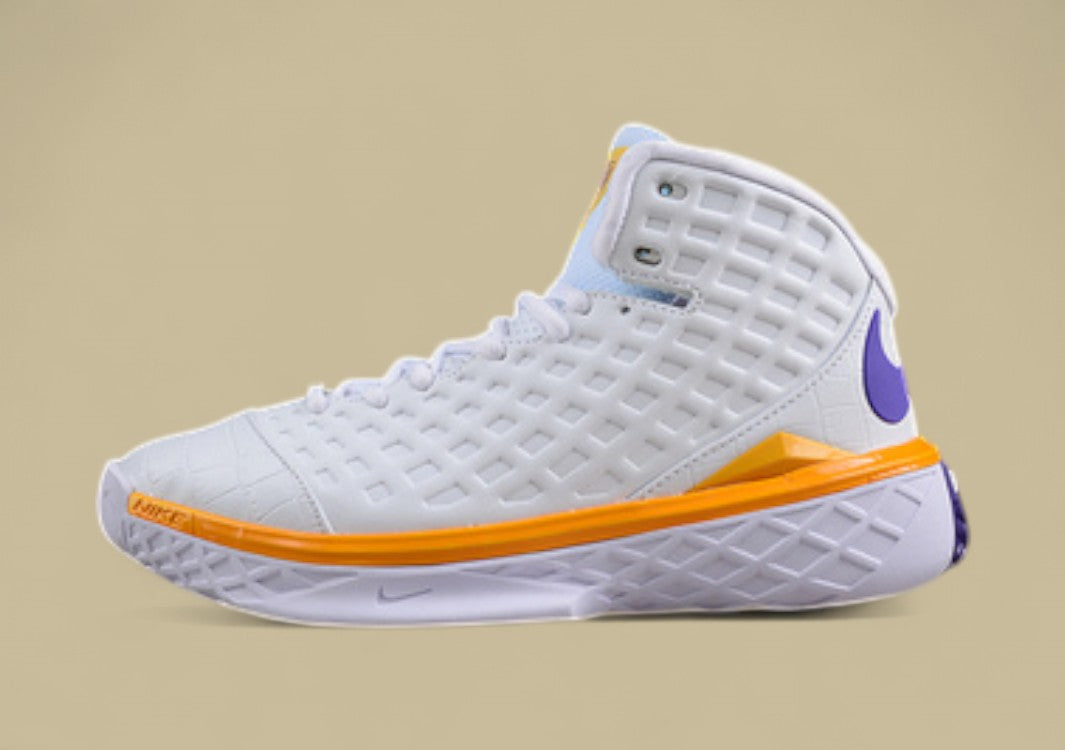 Nike Kobe Protro Mvp White Gold purple Grid Cage Design With Classic Lakers Color Blocking