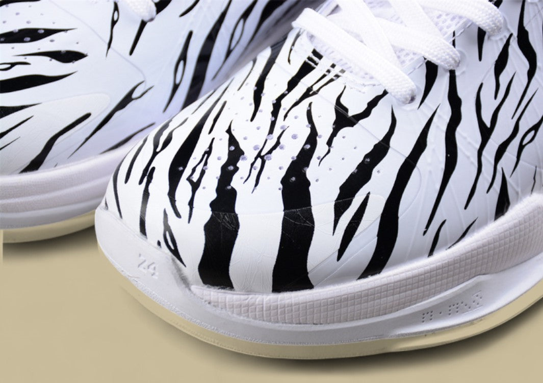 Nike Kobe Protro White Black Red Zebra Print Design With Bold Red Detail and Sleek Low-top Fit