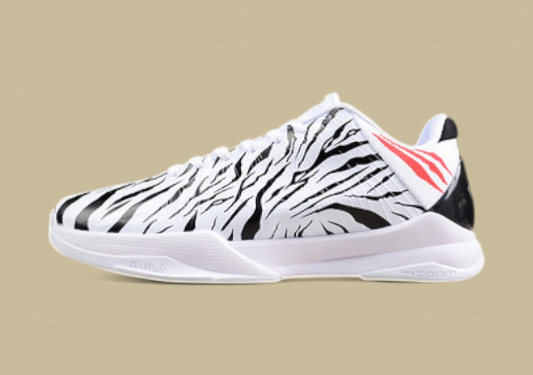 Nike Kobe Protro White Black Red Zebra Print Design With Bold Red Detail and Sleek Low-top Fit