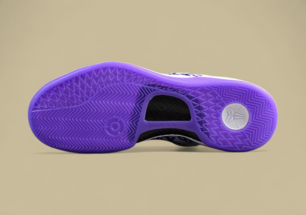 Nike Kobe Protro White Purple Basketball Shoes Bold Number Print With Signature Style