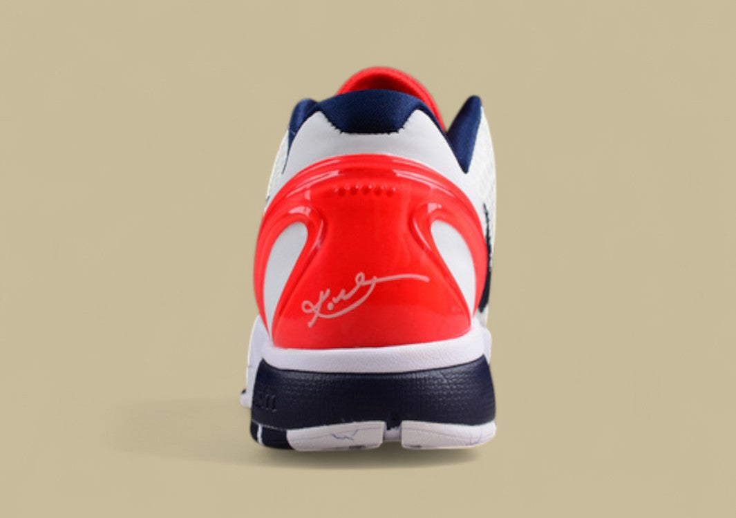 Nike Kobe Protro White Red Black Low-top Basketball Shoes With Textured Upper and Bold Accents