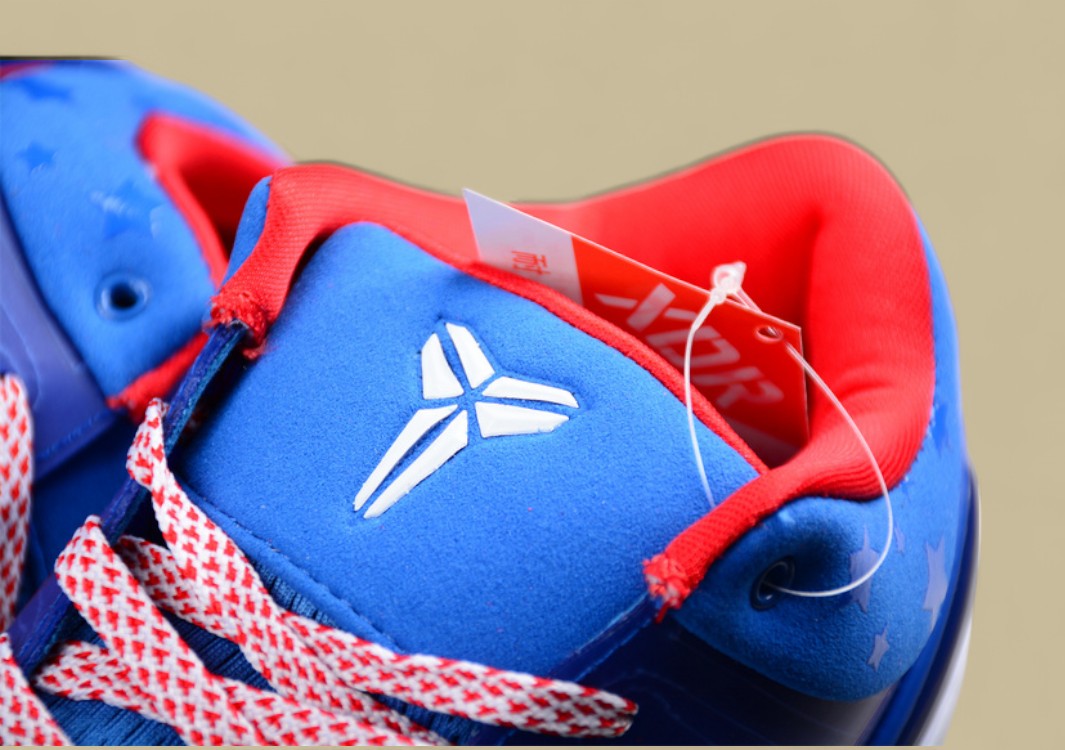Nike Kobe Protro White Red Blue Patriotic Colorway With Bold Detailing and Low-top Design
