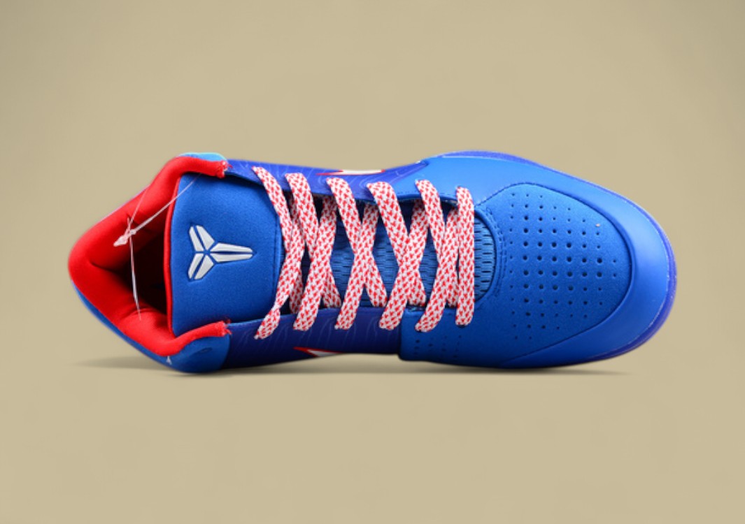 Nike Kobe Protro White Red Blue Patriotic Colorway With Bold Detailing and Low-top Design