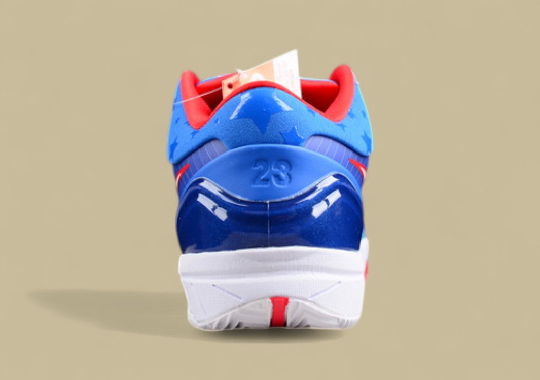 Nike Kobe Protro White Red Blue Patriotic Colorway With Bold Detailing and Low-top Design