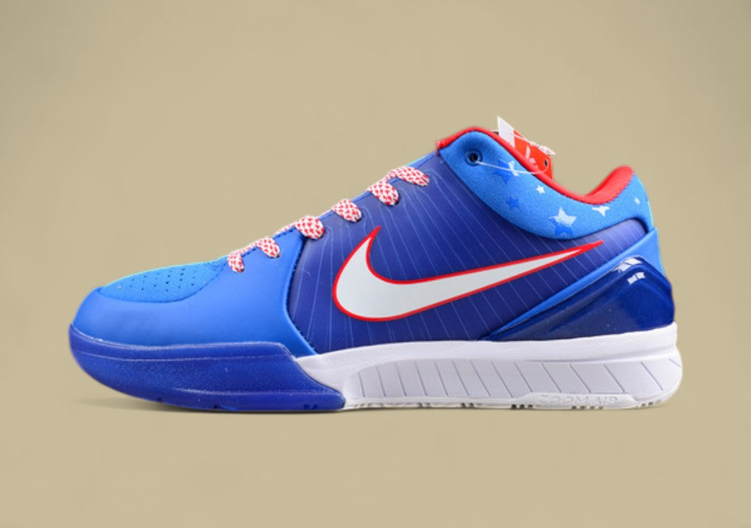 Nike Kobe Protro White Red Blue Patriotic Colorway With Bold Detailing and Low-top Design