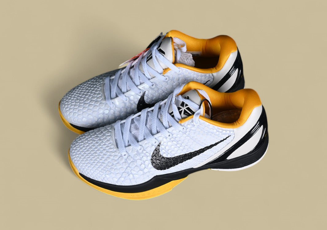 Nike Kobe Protro Whiteneutral Grey Del Sol black Snakeskin Upper With Classic Lakers Hints