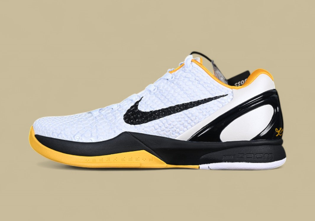 Nike Kobe Protro Whiteneutral Grey Del Sol black Snakeskin Upper With Classic Lakers Hints