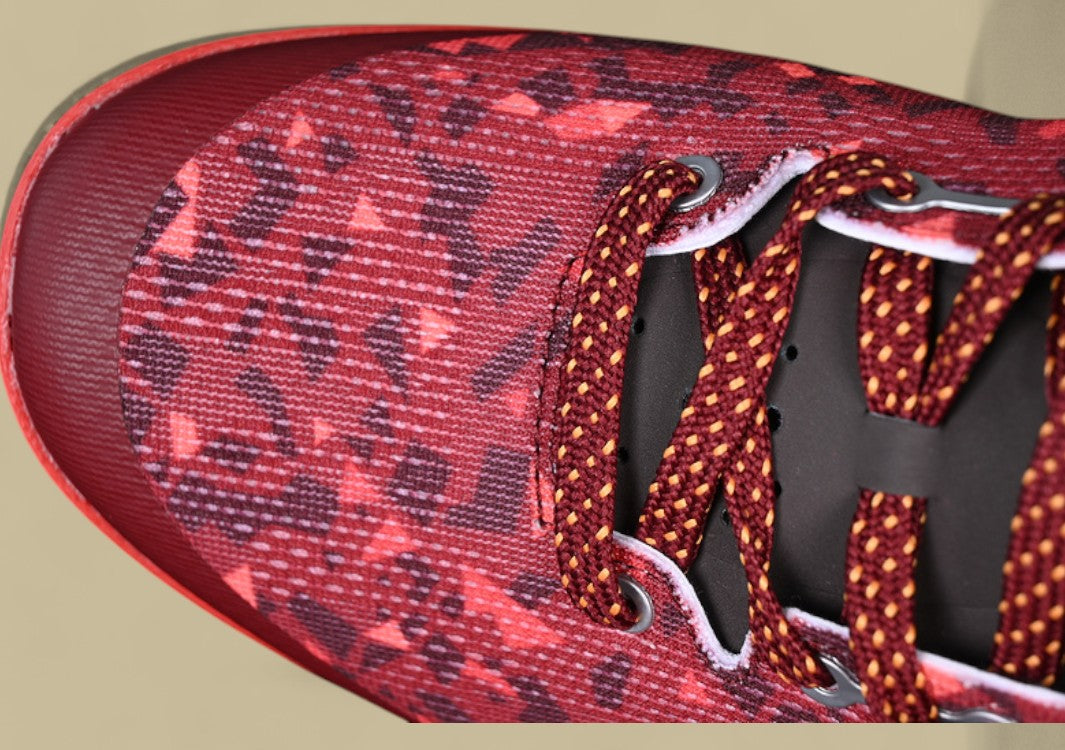 Nike Kobe Red Grey Black Bold Graphic Upper With Speckled Midsole and Low-top Fit