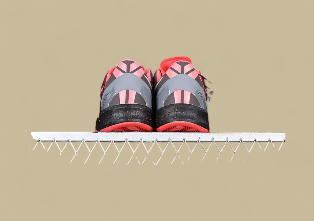 Nike Kobe Red Grey Black Bold Graphic Upper With Speckled Midsole and Low-top Fit