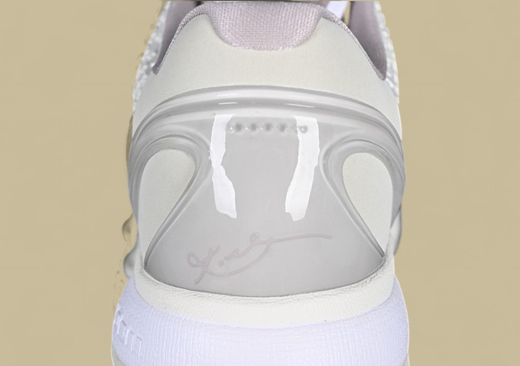 Nike Kobe "Sail Light Bone" White Black Basketball Shoes with Violet Accents