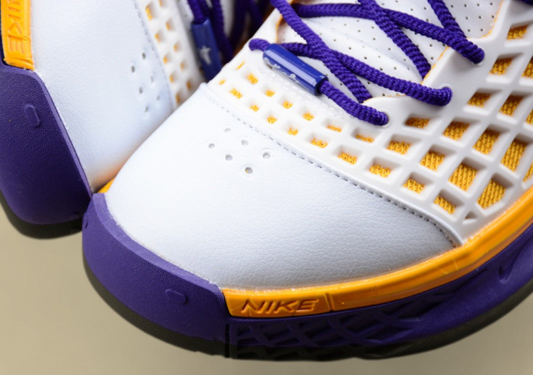 Nike Kobe Sl Protro Mvp White Purple Gold Unique Grid Design With Classic Lakers Colorway