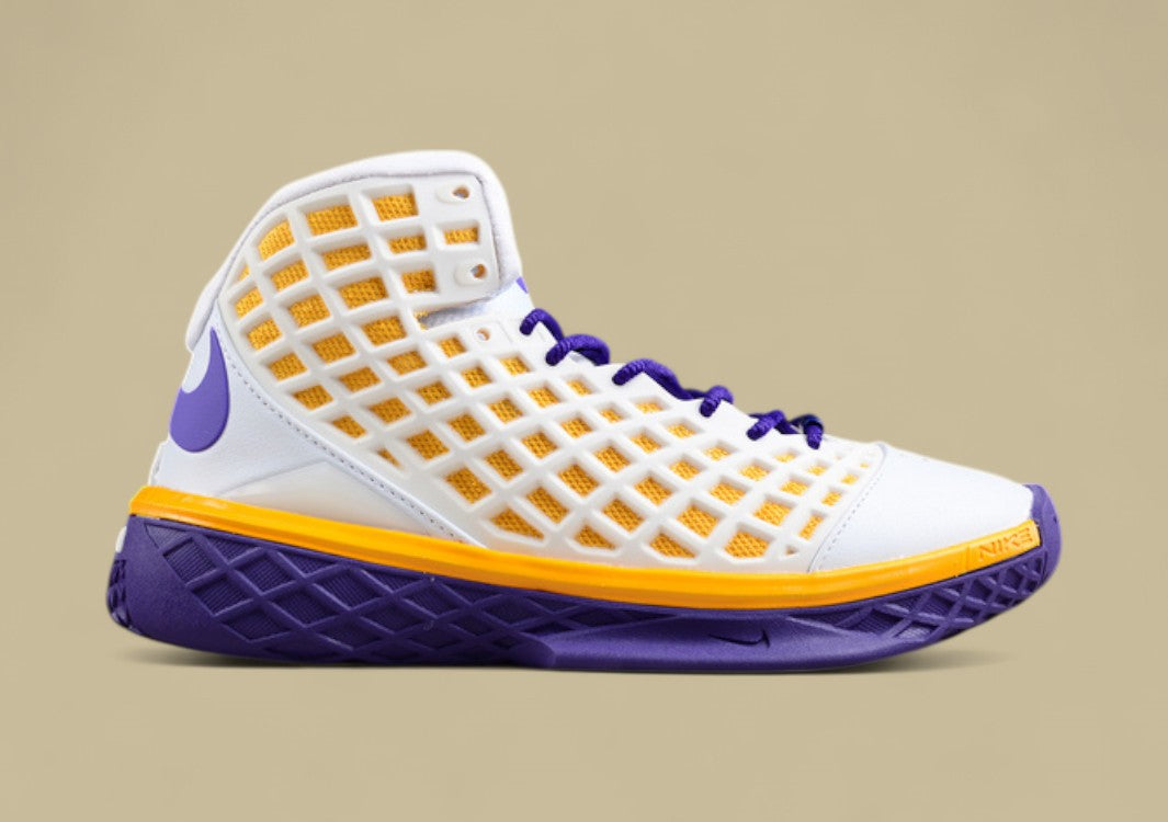 Nike Kobe Sl Protro Mvp White Purple Gold Unique Grid Design With Classic Lakers Colorway