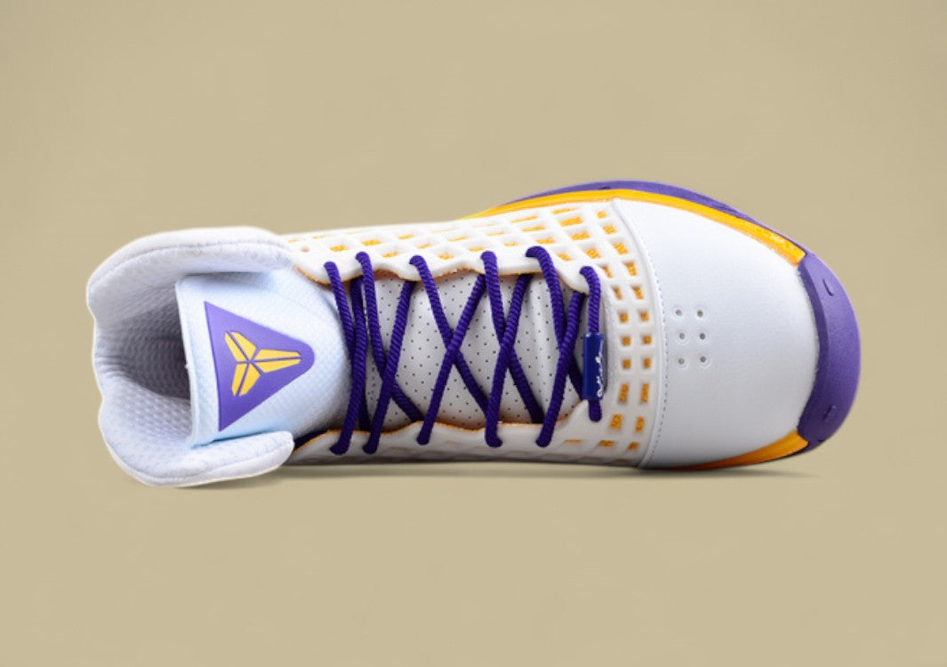 Nike Kobe Sl Protro Mvp White Purple Gold Unique Grid Design With Classic Lakers Colorway