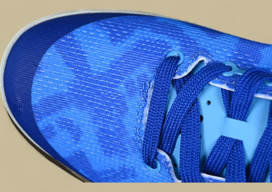 Nike Kobe System Grey White Blue Lightweight Low-top With Bold Pattern and Silver Swoosh