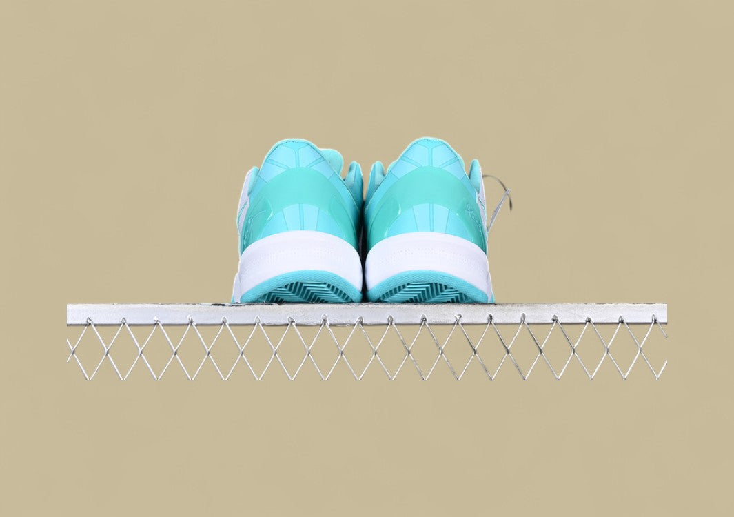 Nike Kobe System White green Fresh Aqua Accents on Sleek Low-top Performance Basketball Shoe