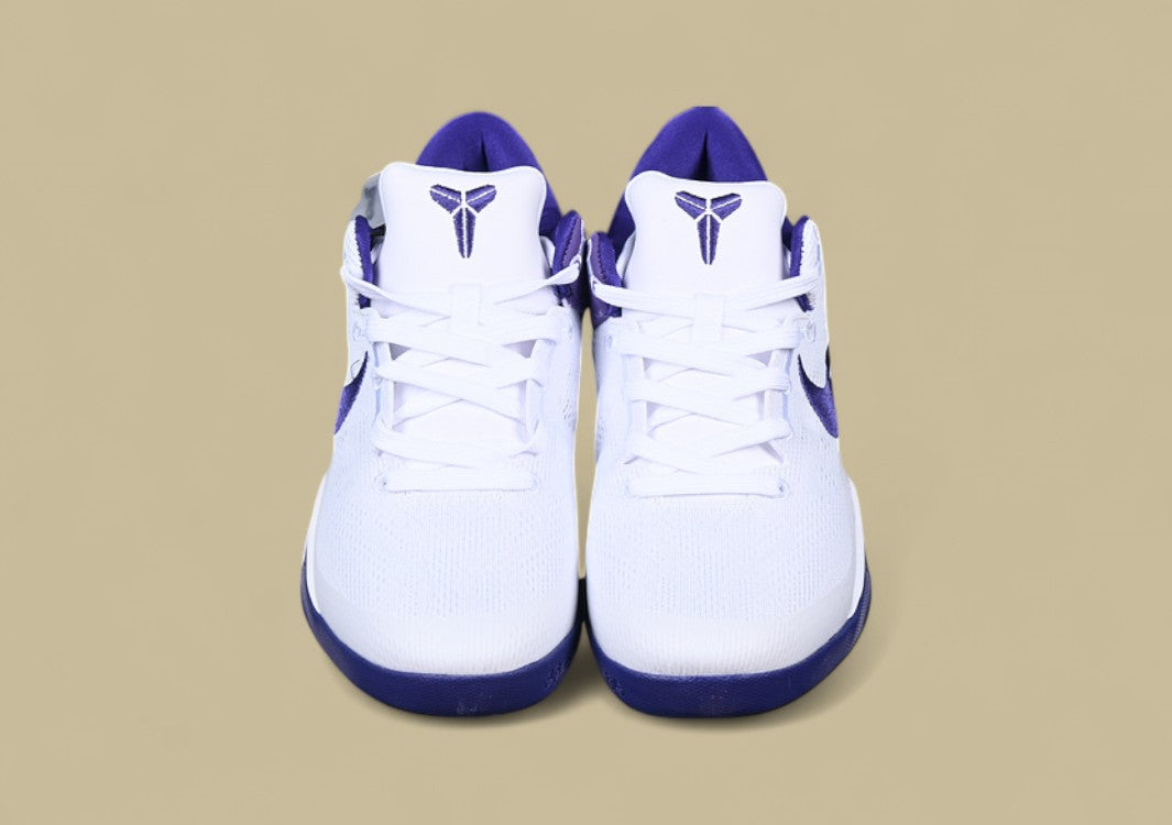Nike Kobe System White purple Clean Low-top Basketball Shoe With Iconic Lakers-inspired Colors